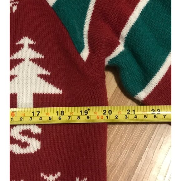 Amnesia L/G Merry Christmas Ya Filthy Animal Knit Ugly Christmas Sweater Striped - Picture 7 of 8